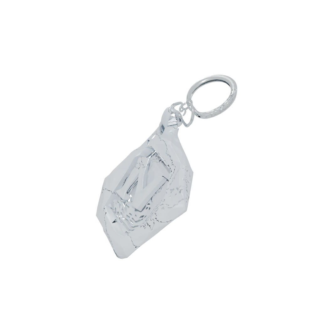 Low-Poly Layered Monogram Initial M