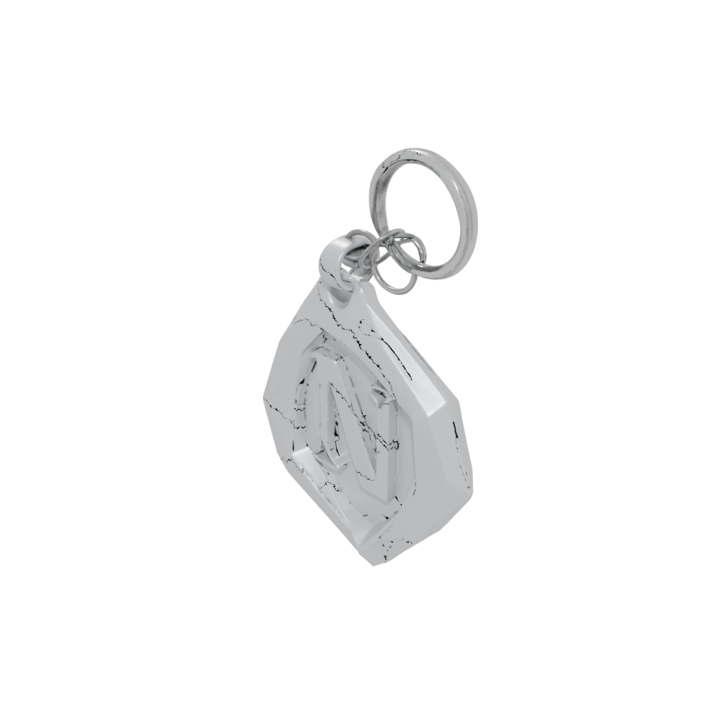 Low-Poly Layered Monogram Initial N