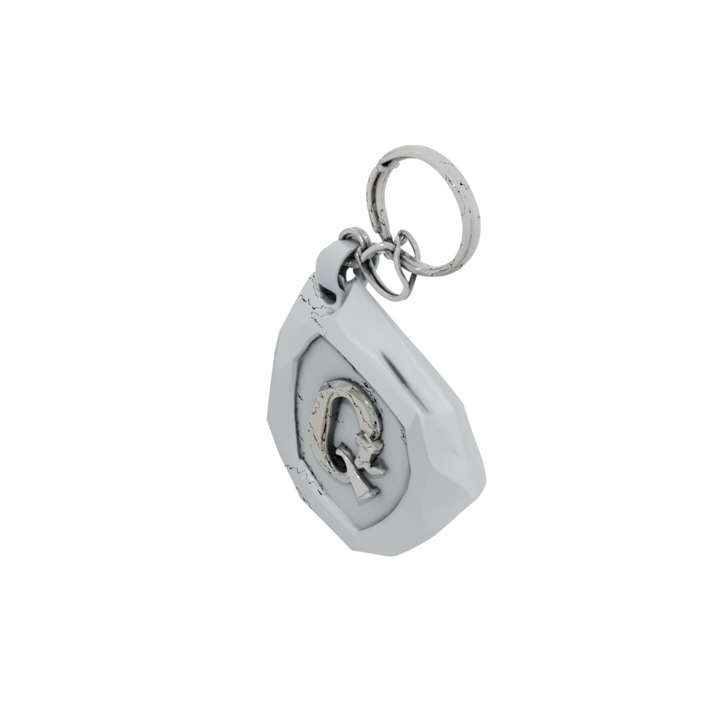 Low-Poly Layered Monogram Initial Q