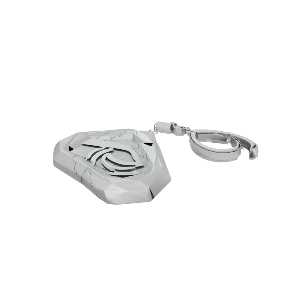 Low-Poly Layered Monogram Initial U