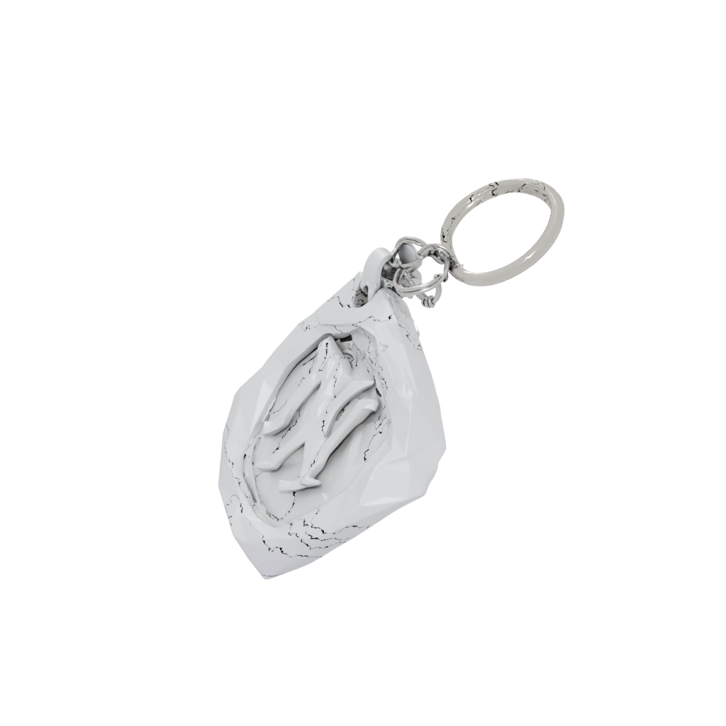 Low-Poly Layered Monogram Initial W