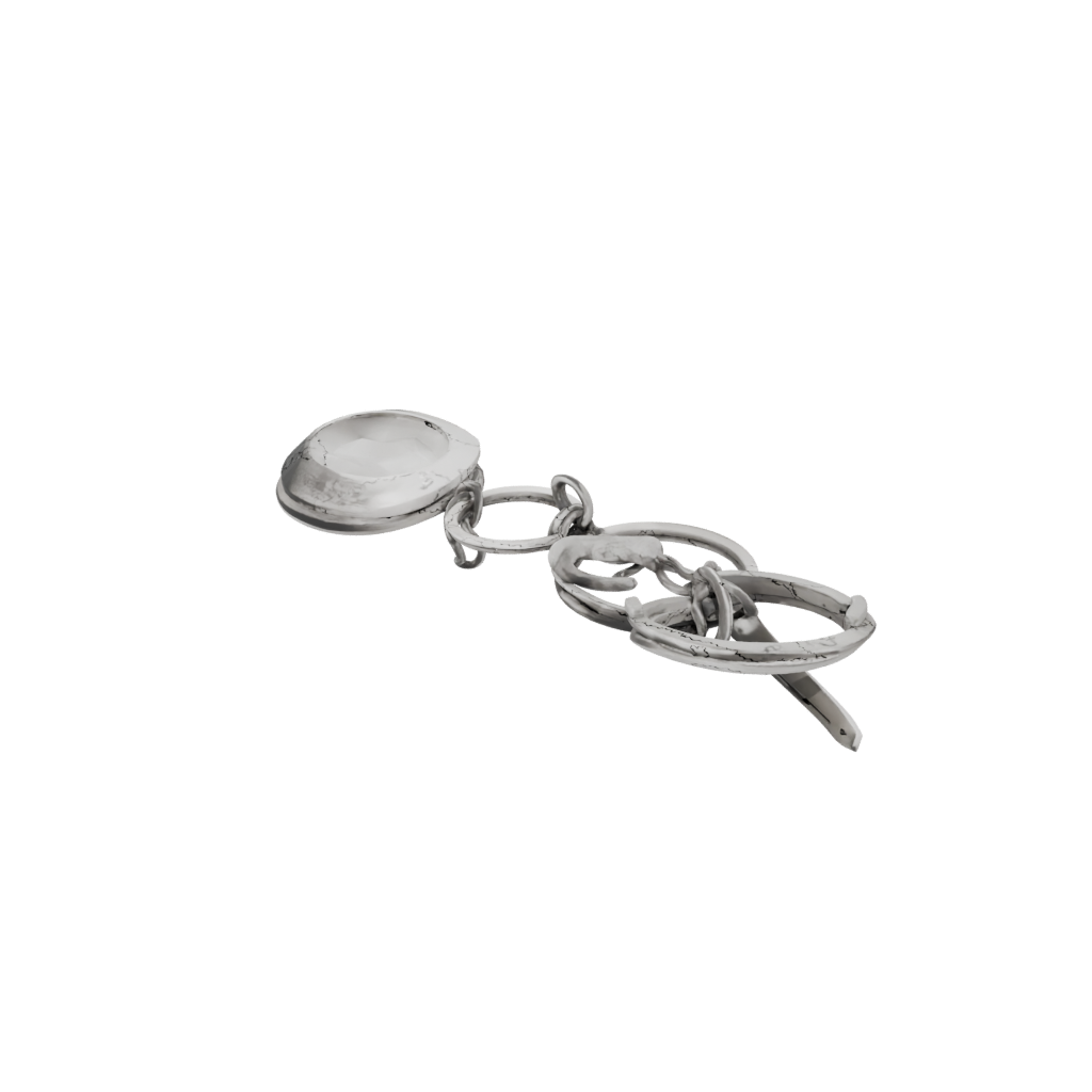 Low-Poly Layered Moon Crescent Charm