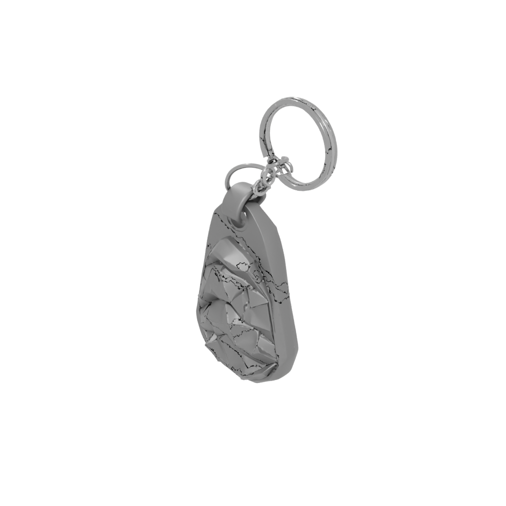 Low-Poly Layered Wave Charm