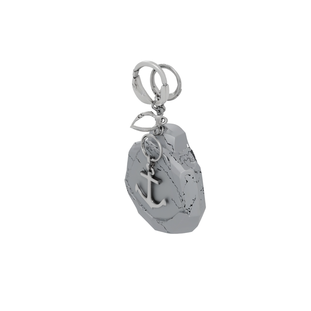 Low-Poly Outline Anchor Charm
