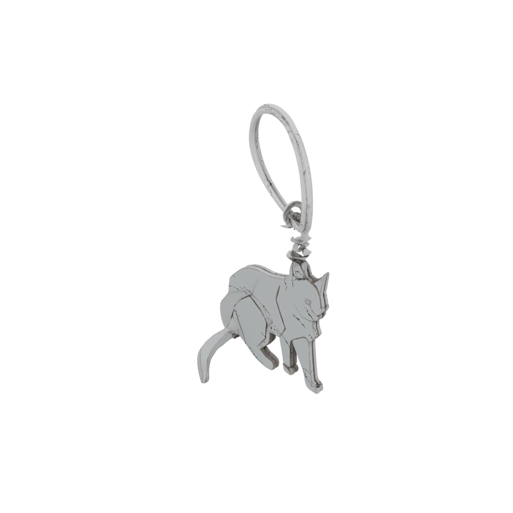 Low-Poly Outline Cat Silhouette Charm