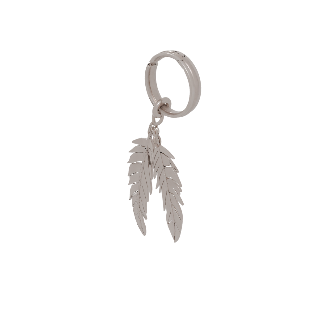 Low-Poly Outline Feather Charm