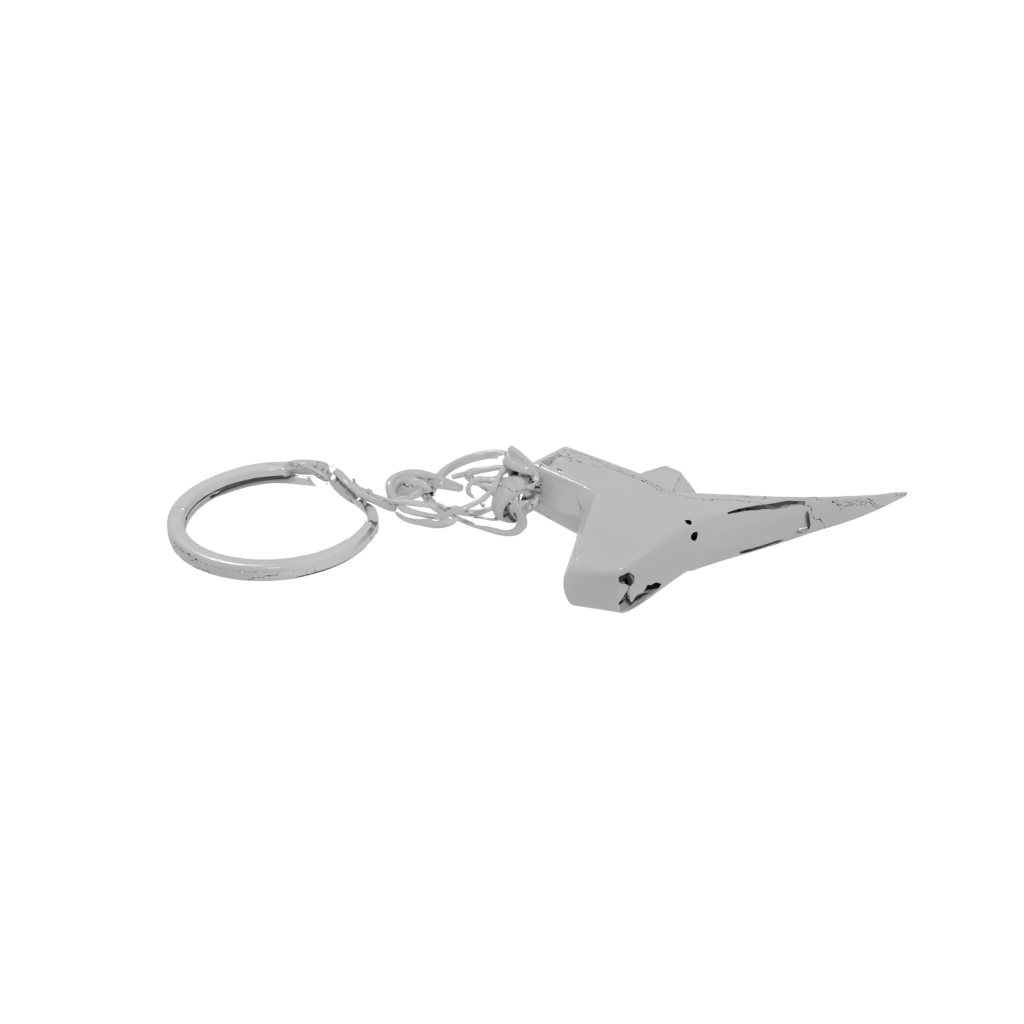 Low-Poly Outline Lightning Bolt Charm