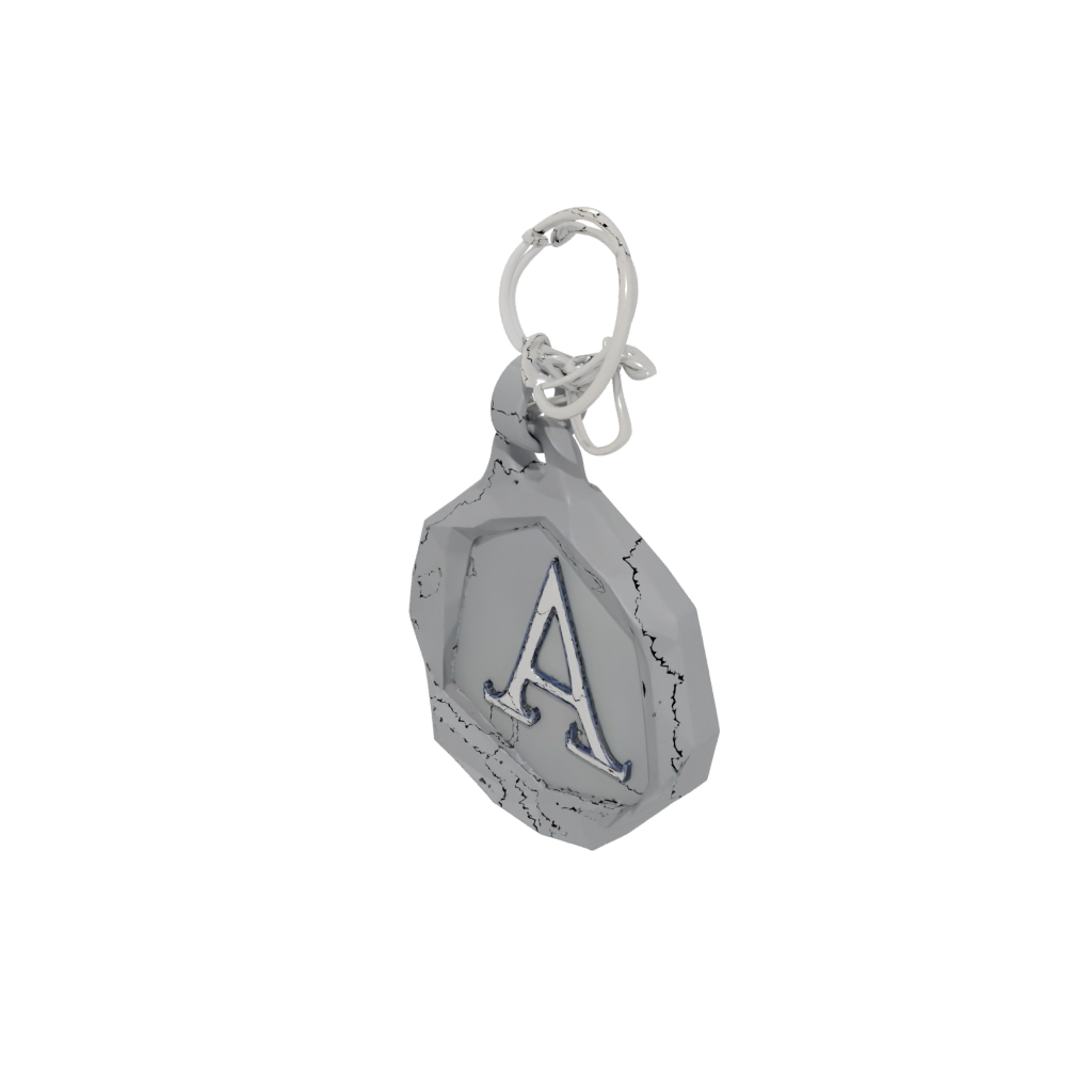 Low-Poly Outline Monogram Initial A