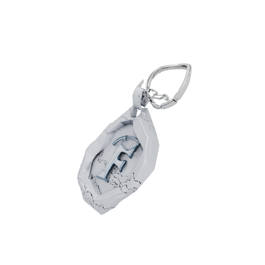 Low-Poly Outline Monogram Initial F