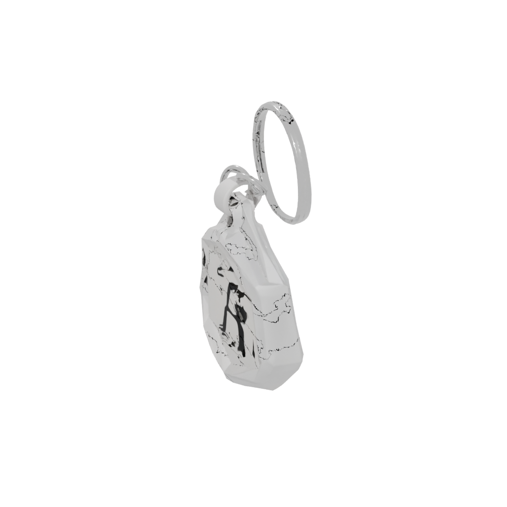 Low-Poly Outline Monogram Initial I