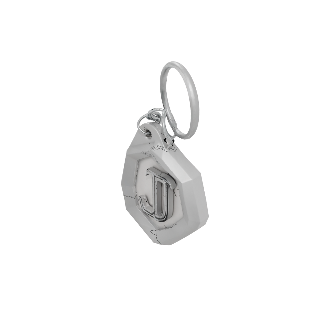 Low-Poly Outline Monogram Initial J