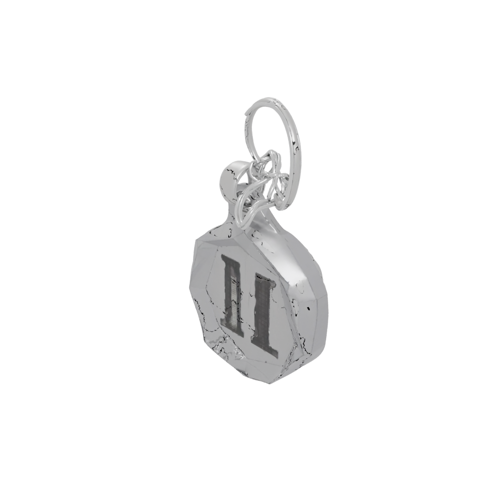 Low-Poly Outline Monogram Initial N