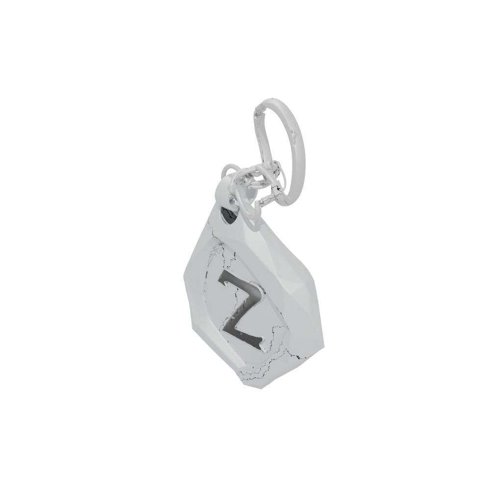 Low-Poly Outline Monogram Initial Z