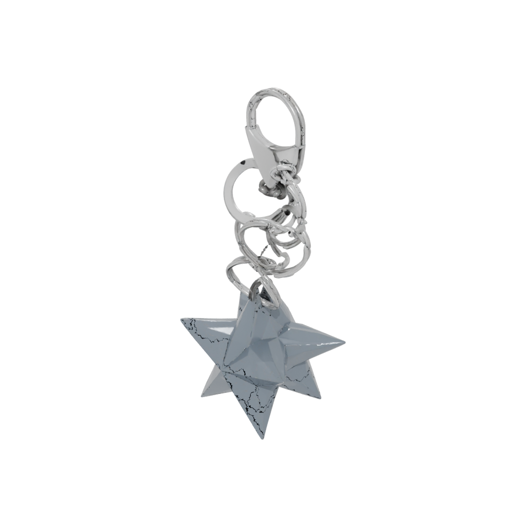 Low-Poly Outline Star Charm