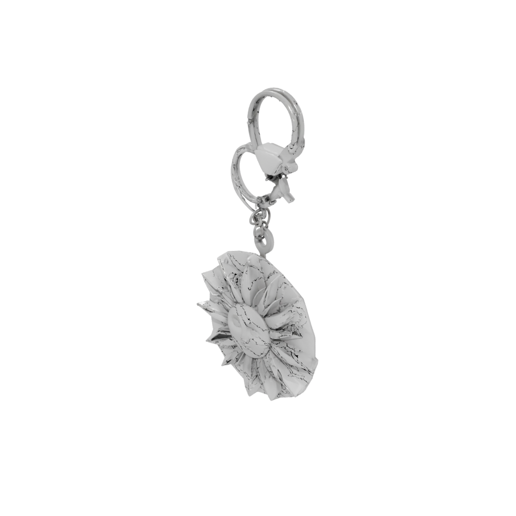 Low-Poly Outline Sun Charm