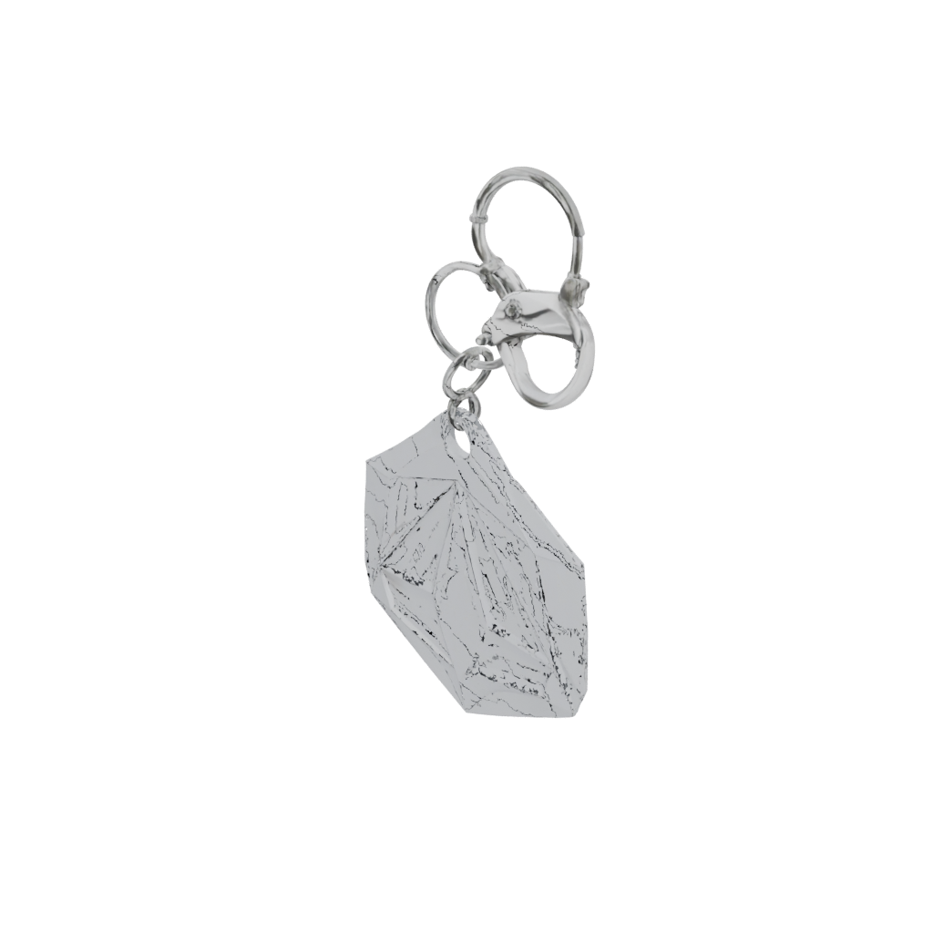 Low-Poly Outline Wave Charm