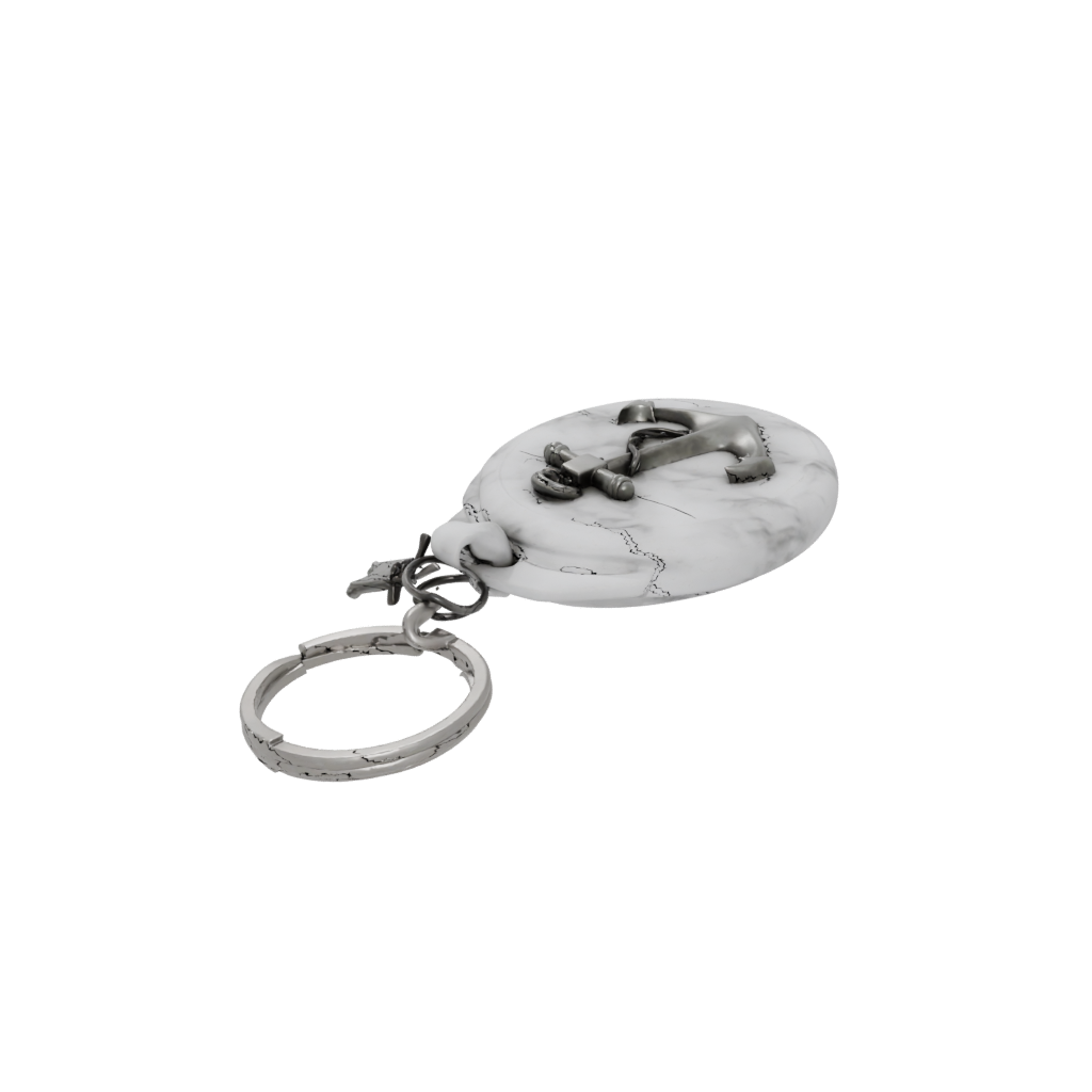 Marble 3D Anchor Charm