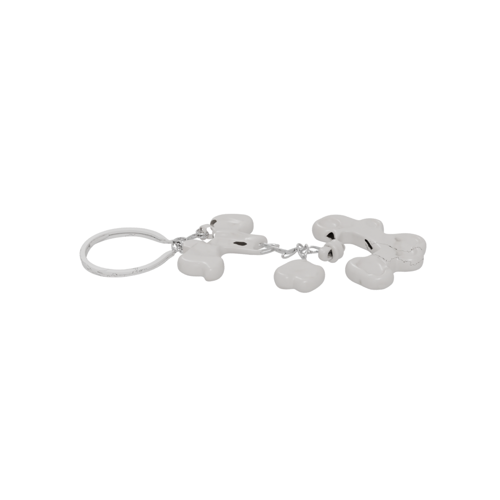 Marble 3D Dog Bone Charm