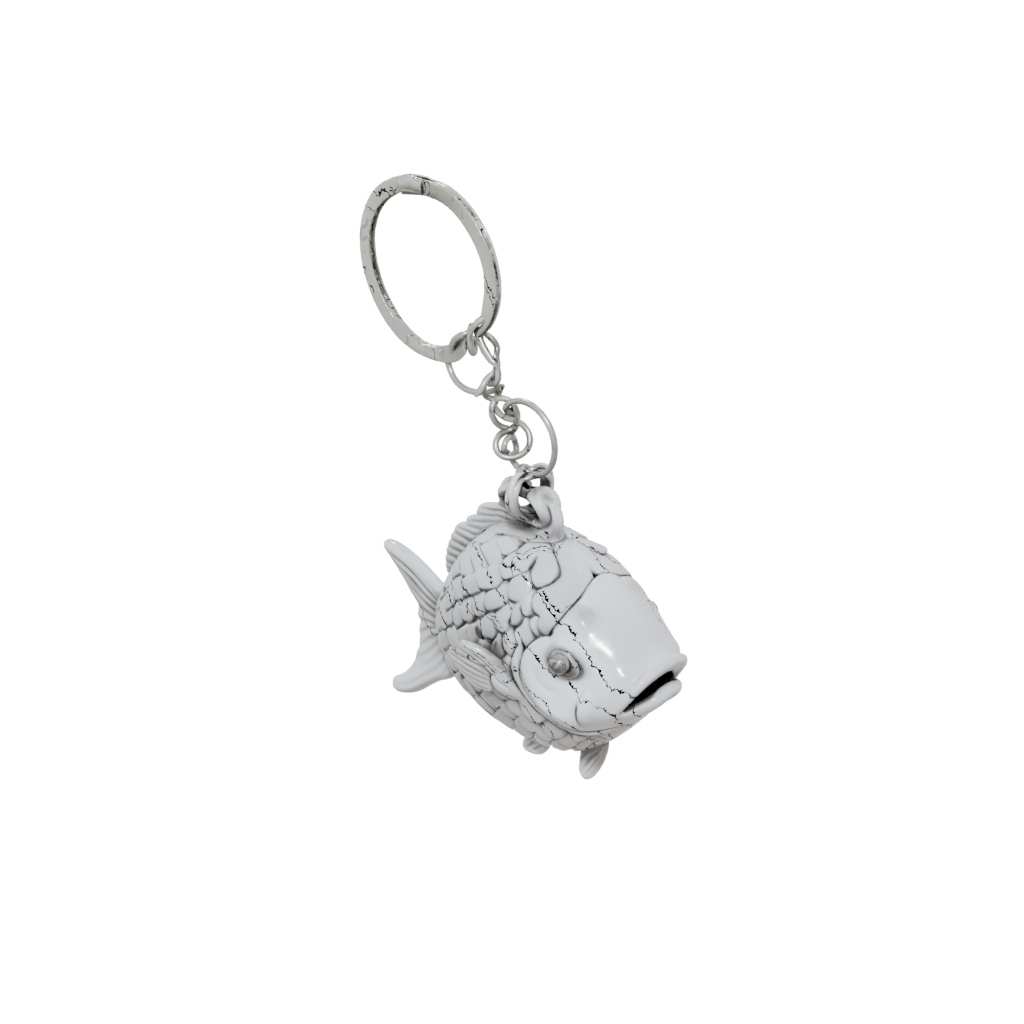 Marble 3D Fish Charm