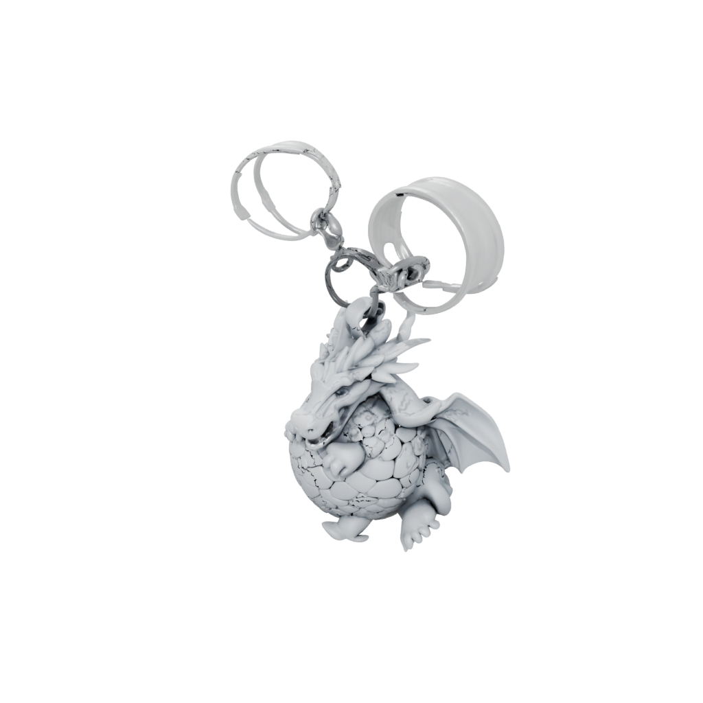 Marble 3D Mini Dragon Charm