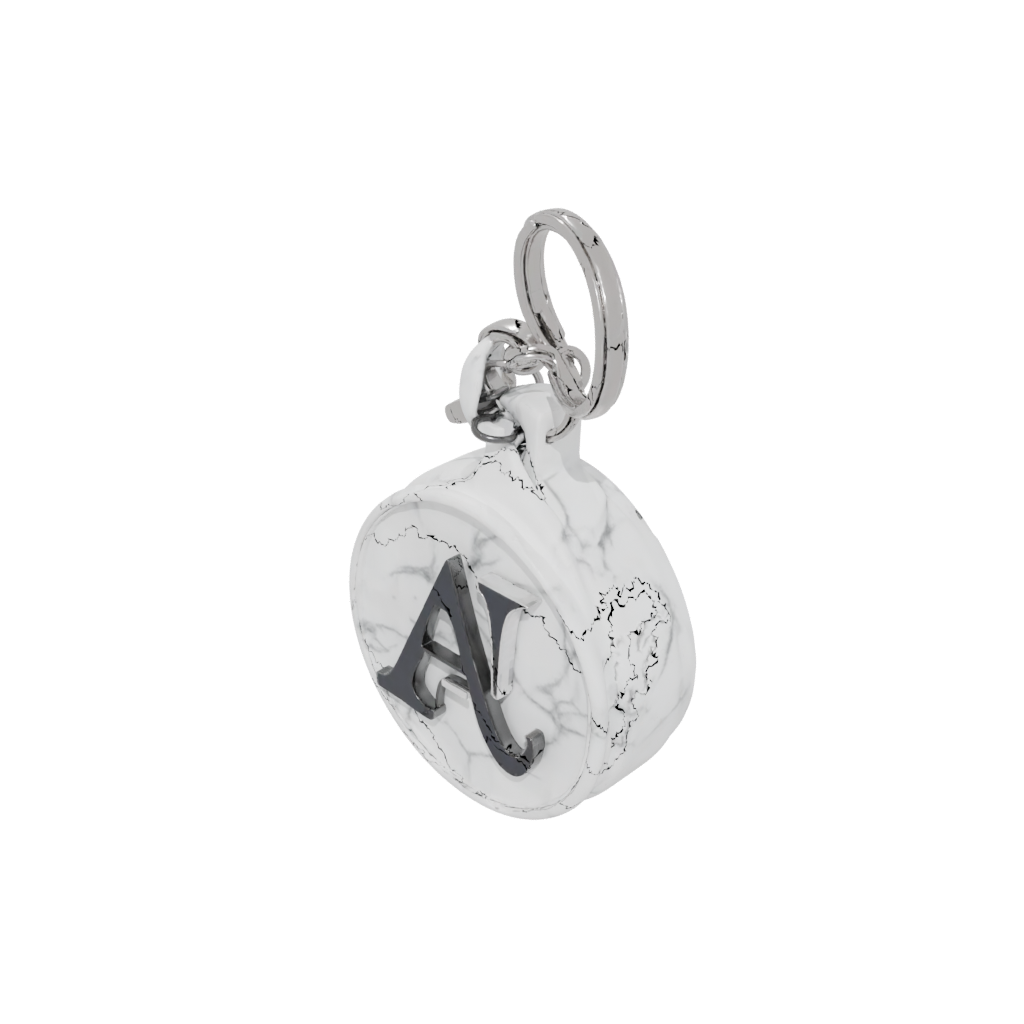 Marble 3D Monogram Initial A