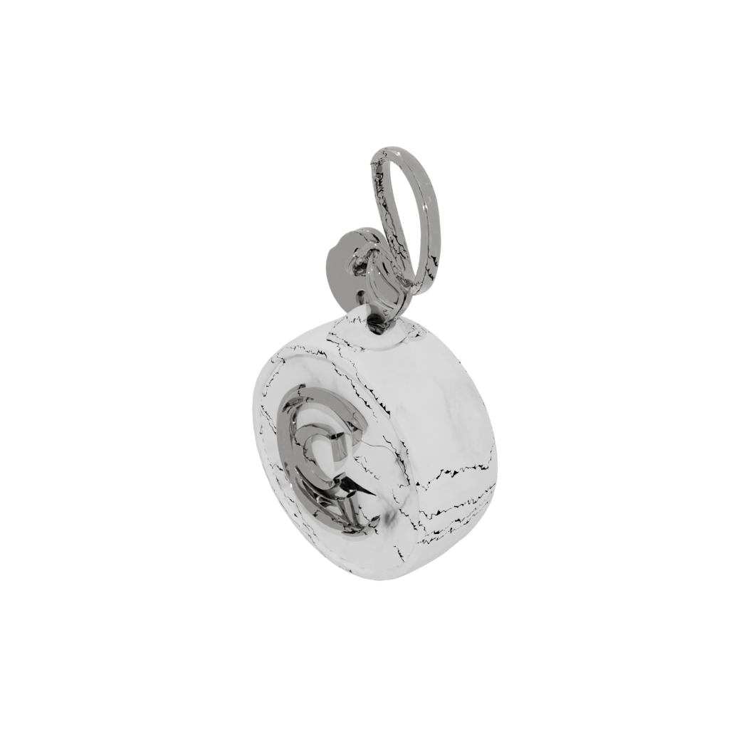 Marble 3D Monogram Initial C