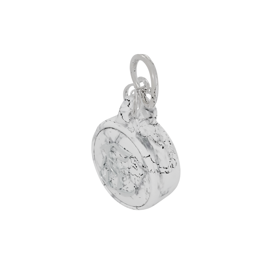 Marble 3D Monogram Initial F