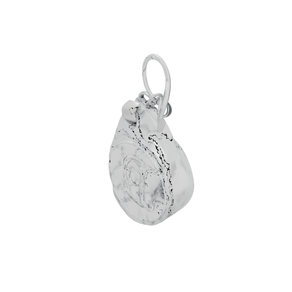 Marble 3D Monogram Initial I