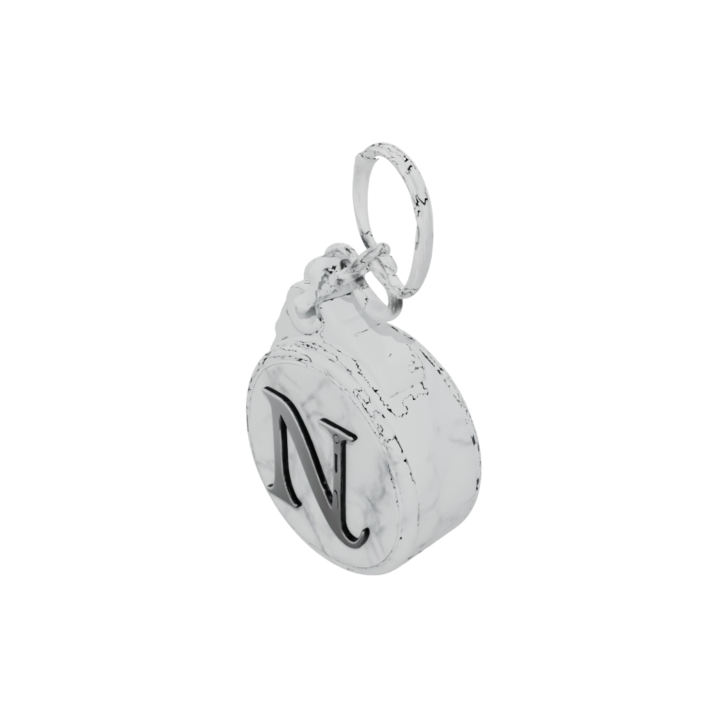 Marble 3D Monogram Initial N