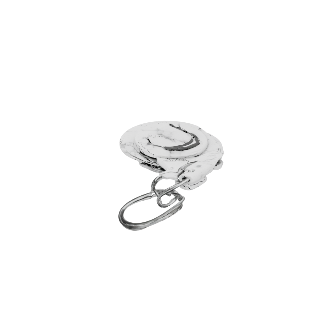 Marble 3D Monogram Initial Q