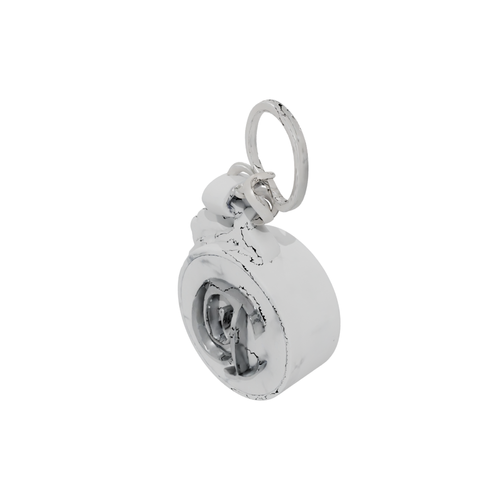Marble 3D Monogram Initial U