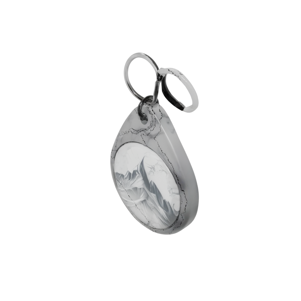Marble 3D Mountain Peak Charm