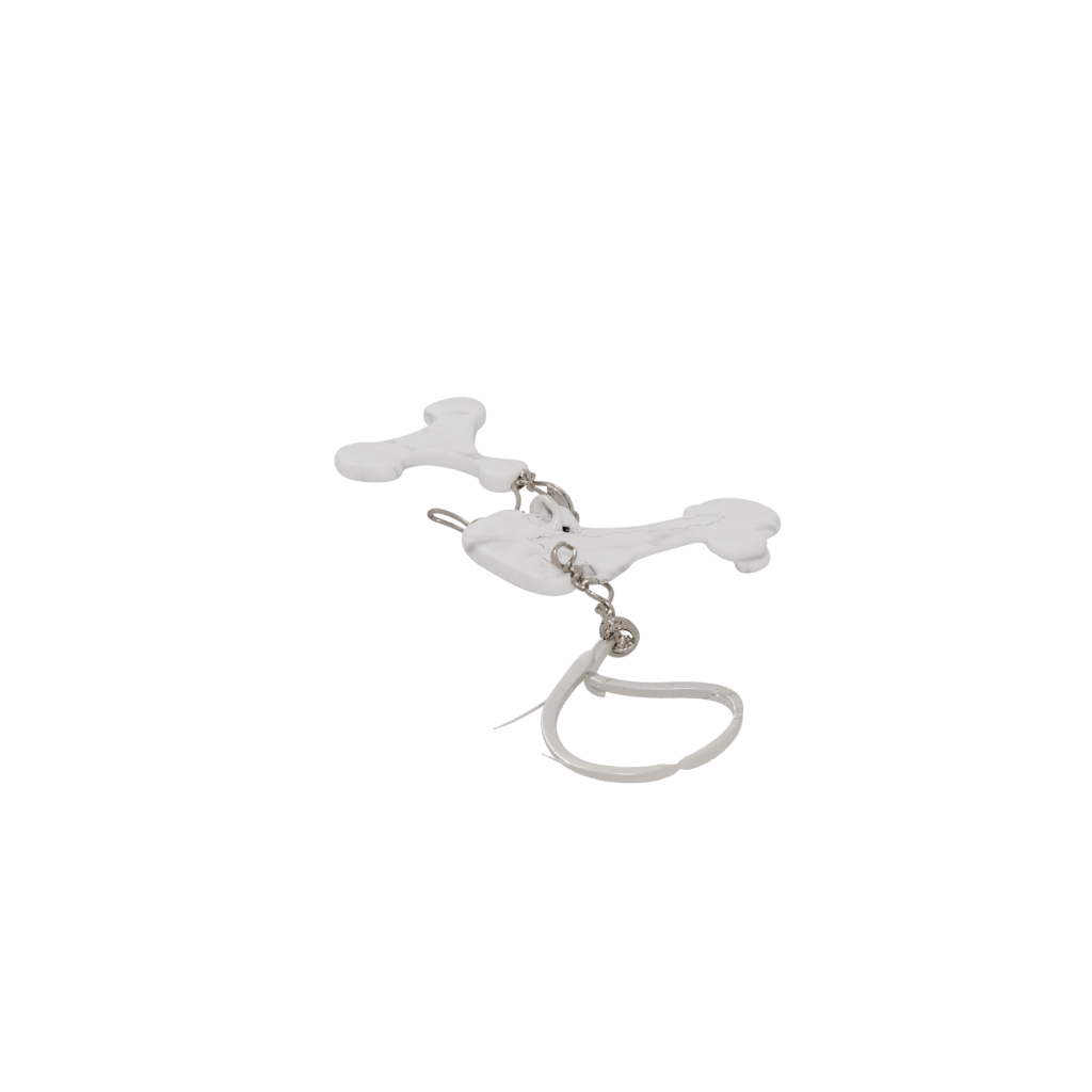 Marble Dog Bone Charm