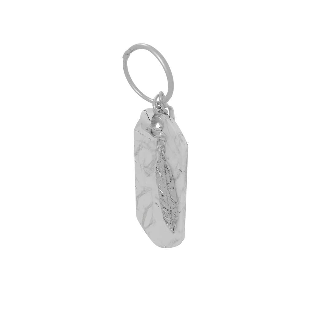 Marble Feather Charm