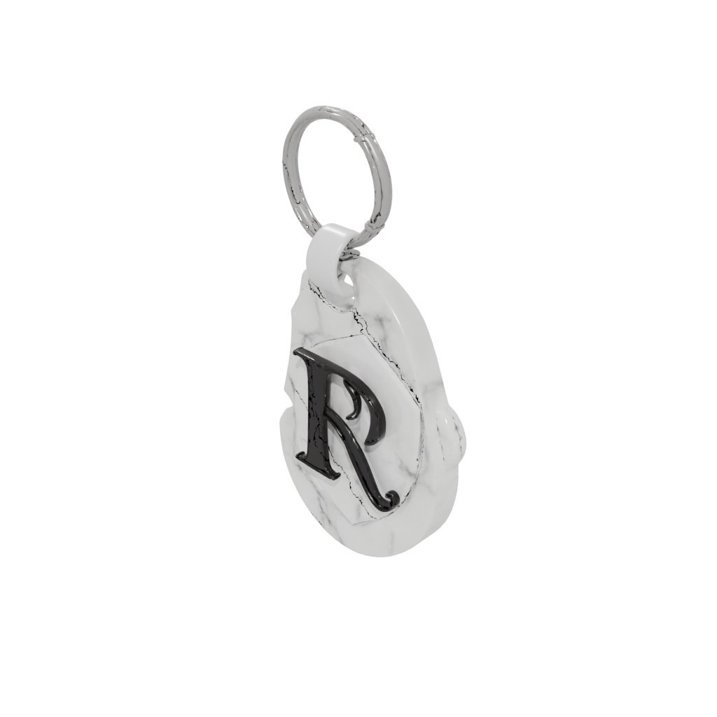 Marble Monogram Initial R
