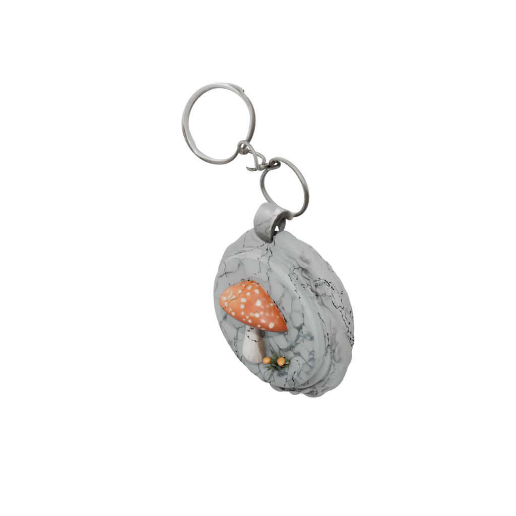 Marble Mushroom Charm