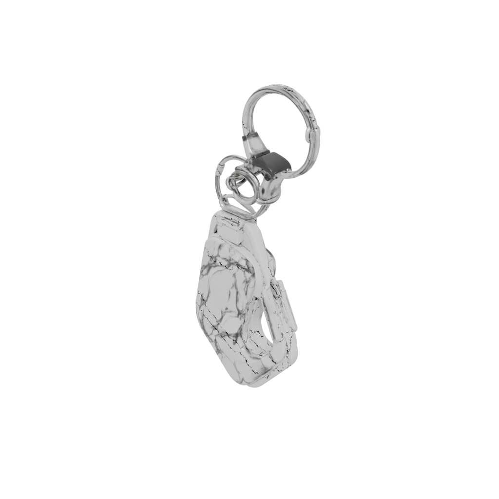 Marble Layered Carabiner Clip