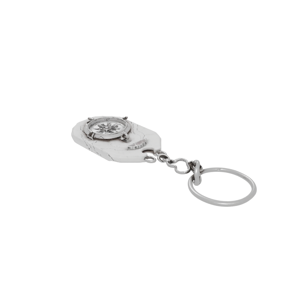 Marble Layered Compass Charm