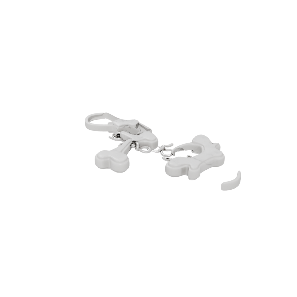 Marble Layered Dog Bone Charm