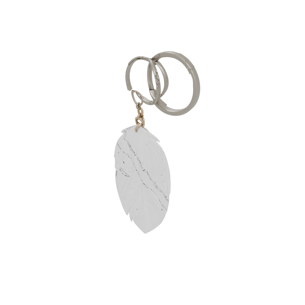 Marble Layered Feather Charm