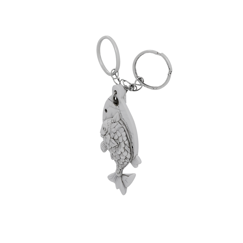 Marble Layered Fish Charm