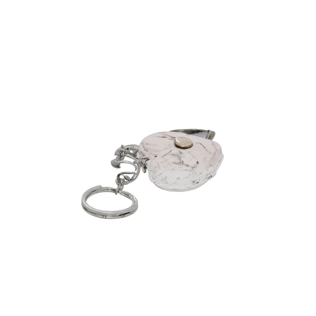 Marble Layered Heart Locket Charm