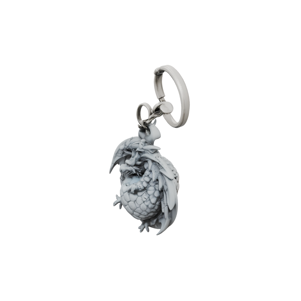 Marble Layered Mini Dragon Charm