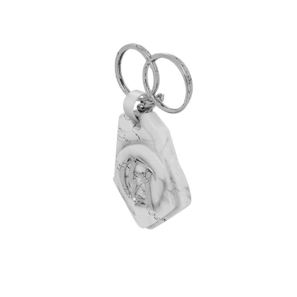 Marble Layered Monogram Initial E