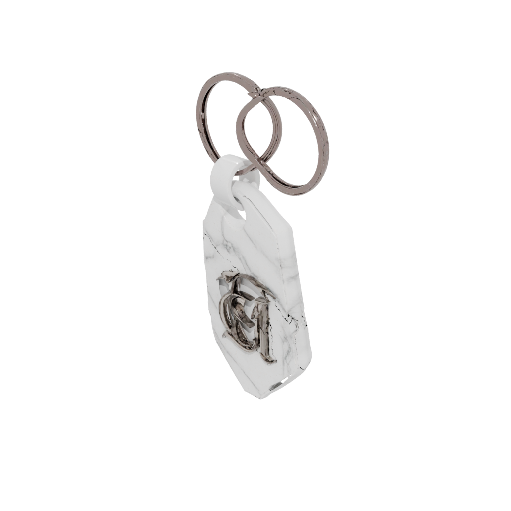 Marble Layered Monogram Initial I