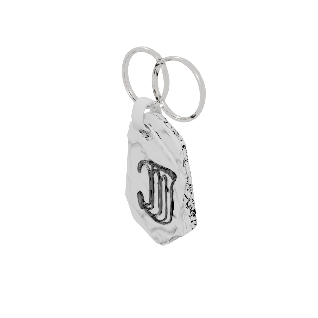 Marble Layered Monogram Initial J