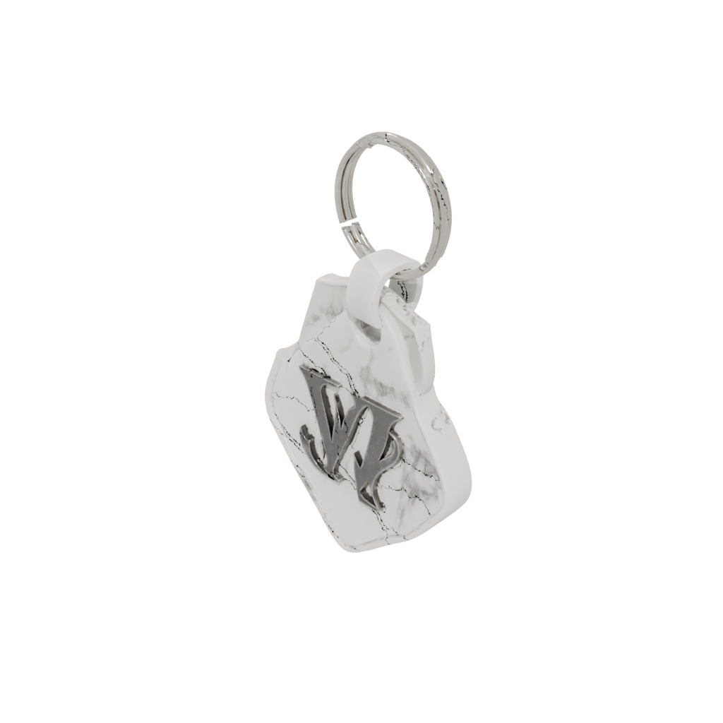 Marble Layered Monogram Initial W