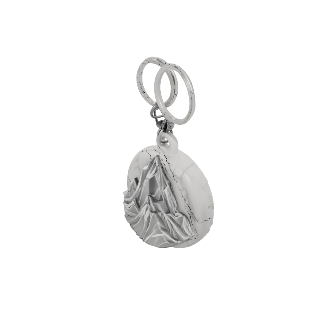 Marble Layered Mountain Peak Charm