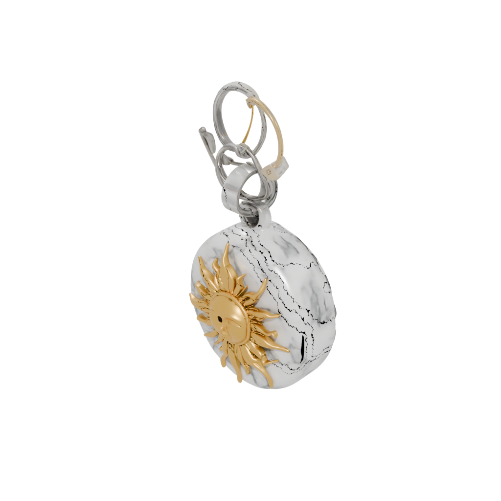 Marble Layered Sun Charm