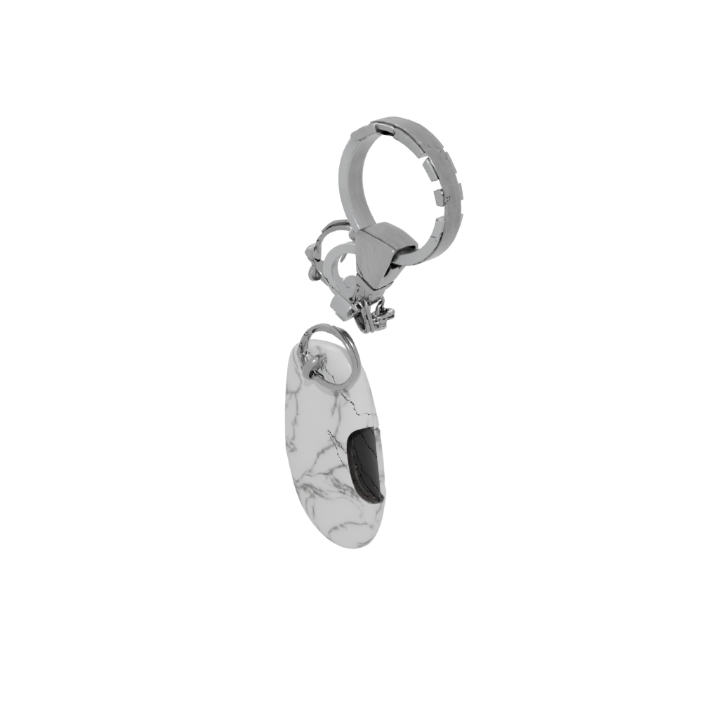 Marble Outline Carabiner Clip